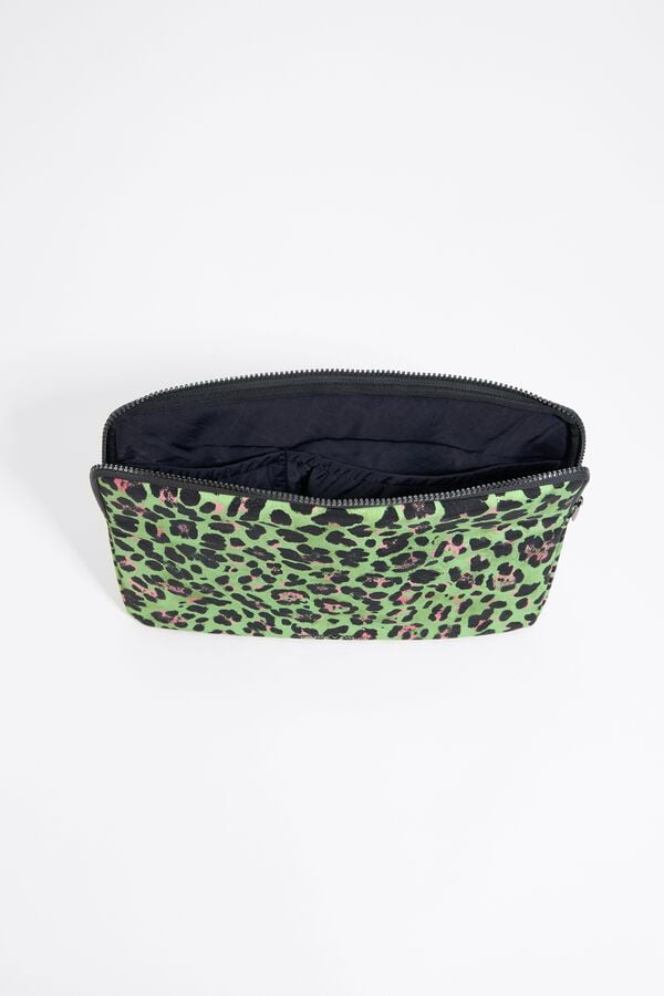 Bimba & Lola Laptophoes 13 5" Nylon Luipaard Groen