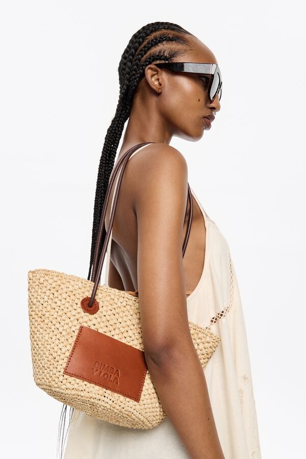 bimba & lola Mandtas middelgroot naturel