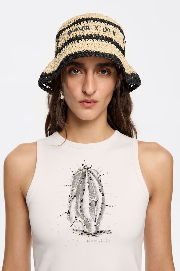 Bimba & Lola Muts Raffia Papier Naturel