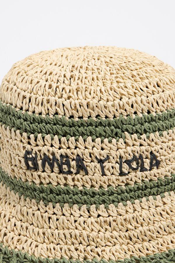 Bimba & Lola Muts Raffia Papier Naturel Kaki