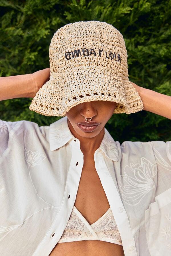 bimba & lola Muts raffia papier naturel opengewerkt