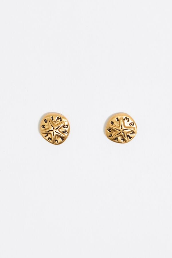 Bimba & Lola Oorbellen Logo Munt Goudkleurig