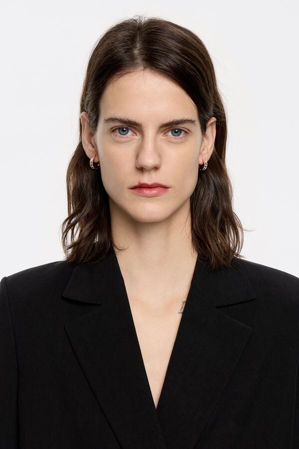 Bimba & Lola Oorringen Logo Ivoorwit