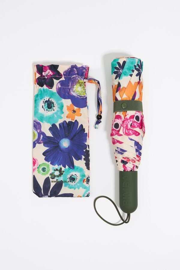 Bimba & Lola Paraplu Print Bloemen Ivoorwit