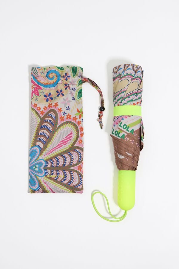 Bimba & Lola Paraplu Print Vogels Ivoorwit