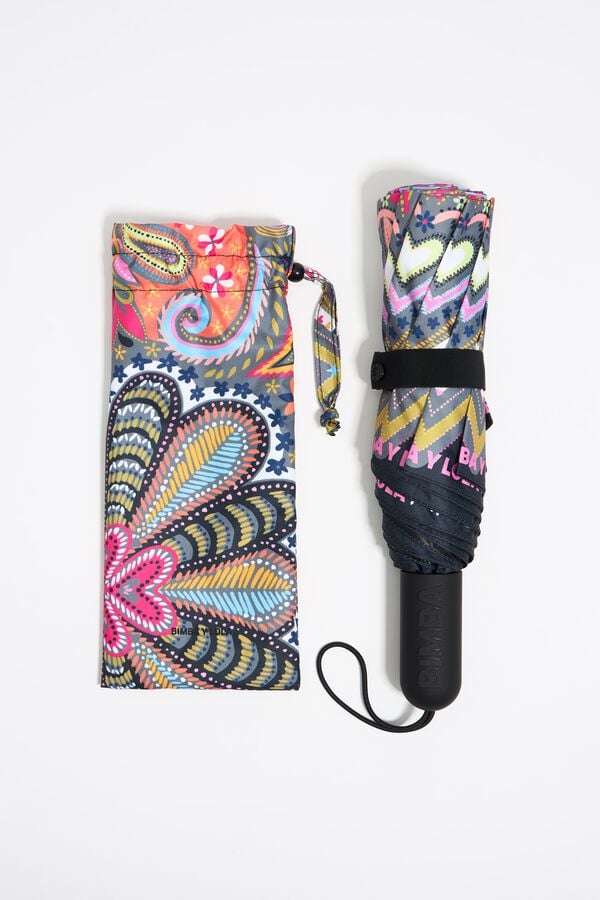 Bimba & Lola Paraplu Print Vogels Zwart