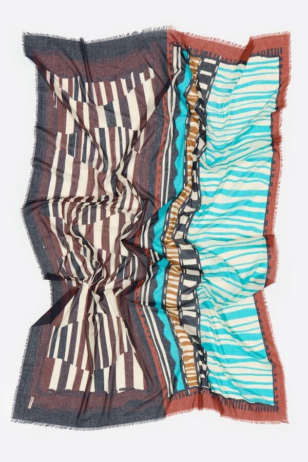 Bimba & Lola Pareo Fijn Ikat Blauw