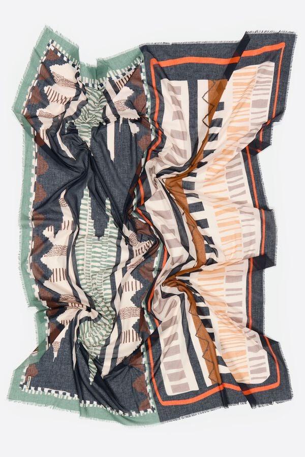 Bimba & Lola Pareo Fijn Ikat Bruin