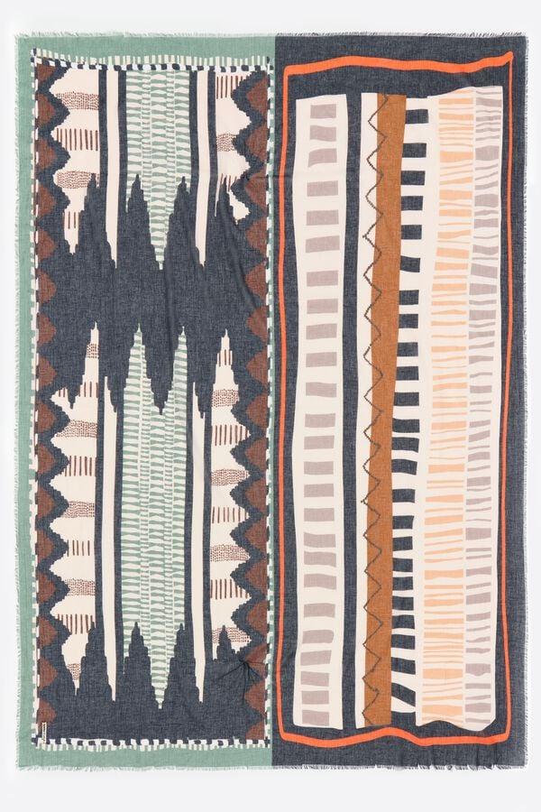 Bimba & Lola Pareo Fijn Ikat Bruin