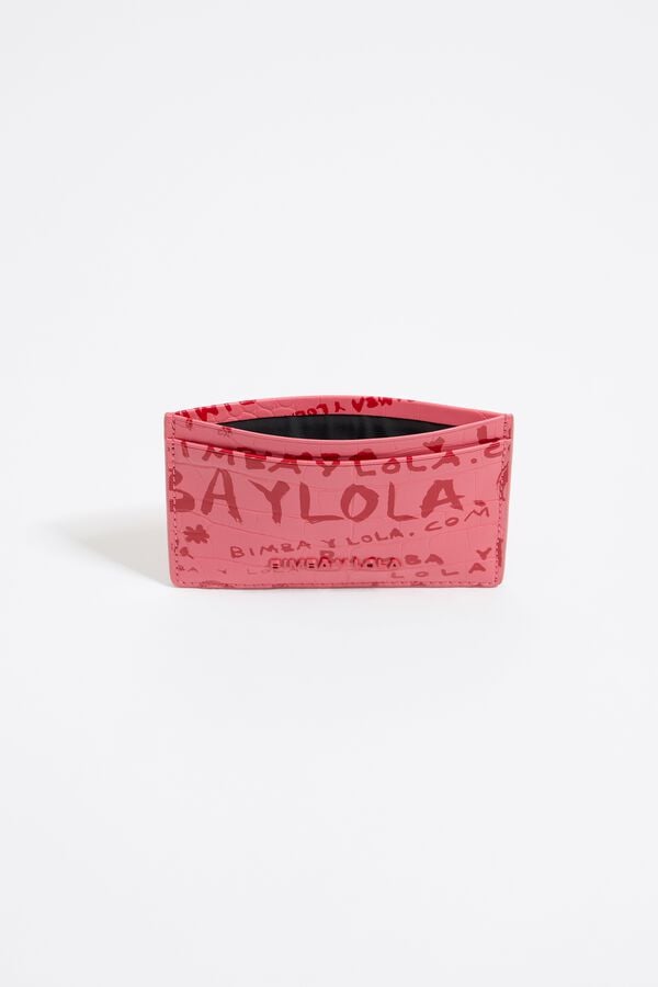 Bimba & Lola Pasjeshouder Krokostructuur Aardbei