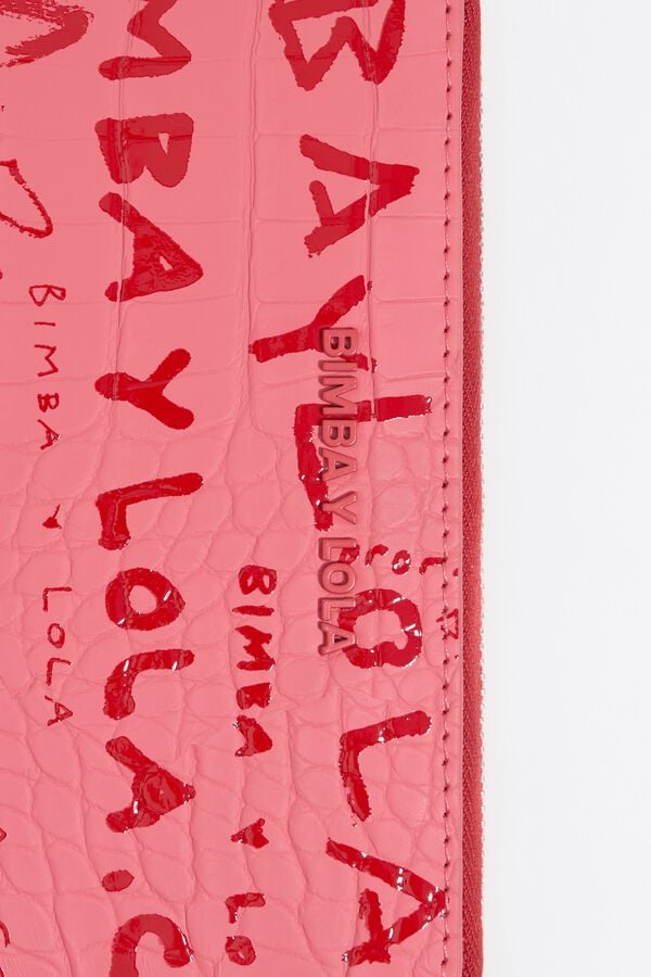 Bimba & Lola Portemonnee Krokostructuur Aardbei