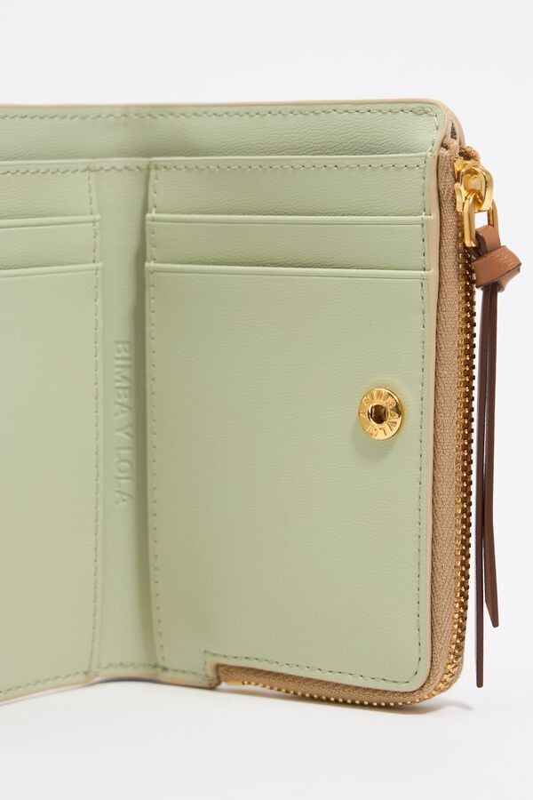 Bimba & Lola Portemonnee Leer Asperge