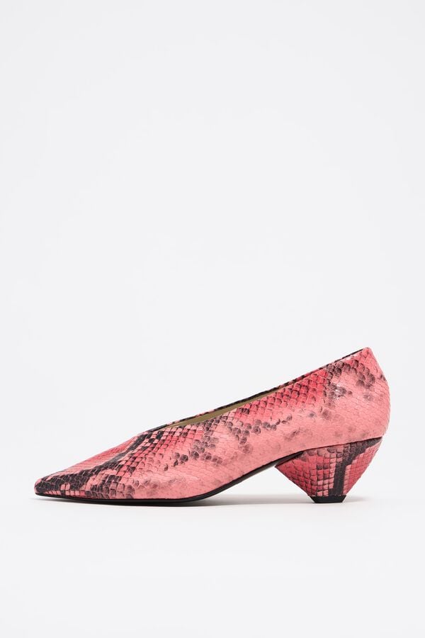 bimba & lola Pump leer print slang roze