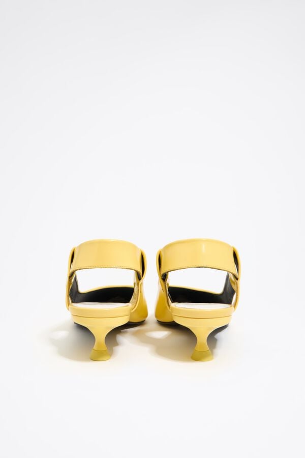 Bimba & Lola Pump Open Hak Leer Geel