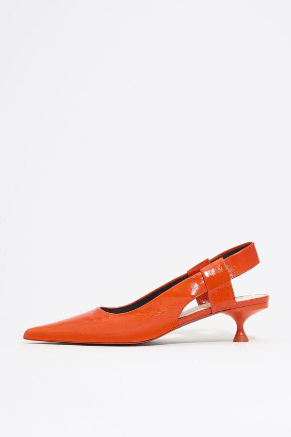 bimba & lola Pump open hak leer oranje