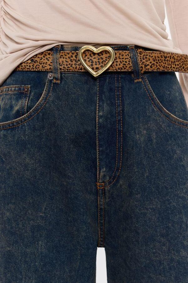 Bimba & Lola Riem Leer Panter Gesp Hart