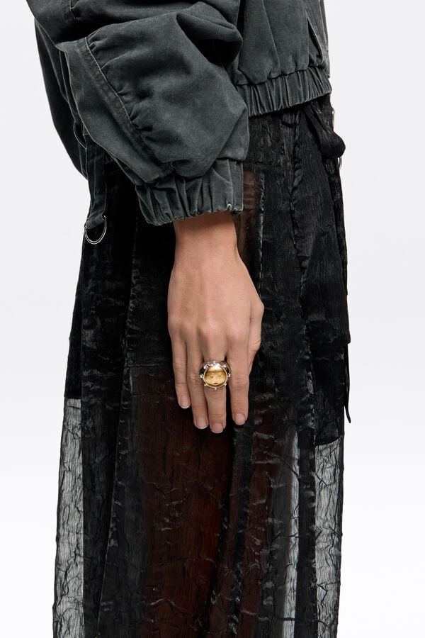 Bimba & Lola Ring Maan Goud- En Zilverkleurig