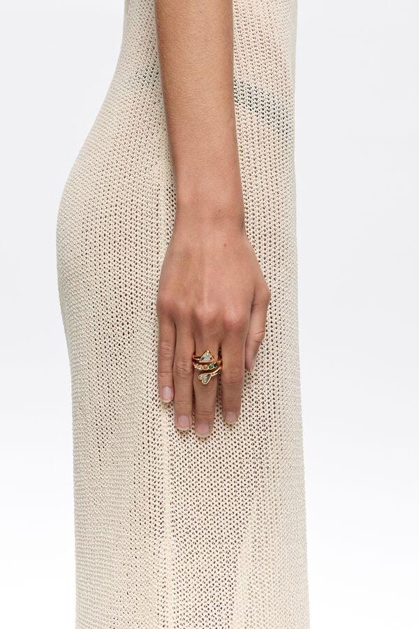 Bimba & Lola Ring Spiraal Harten Kristal