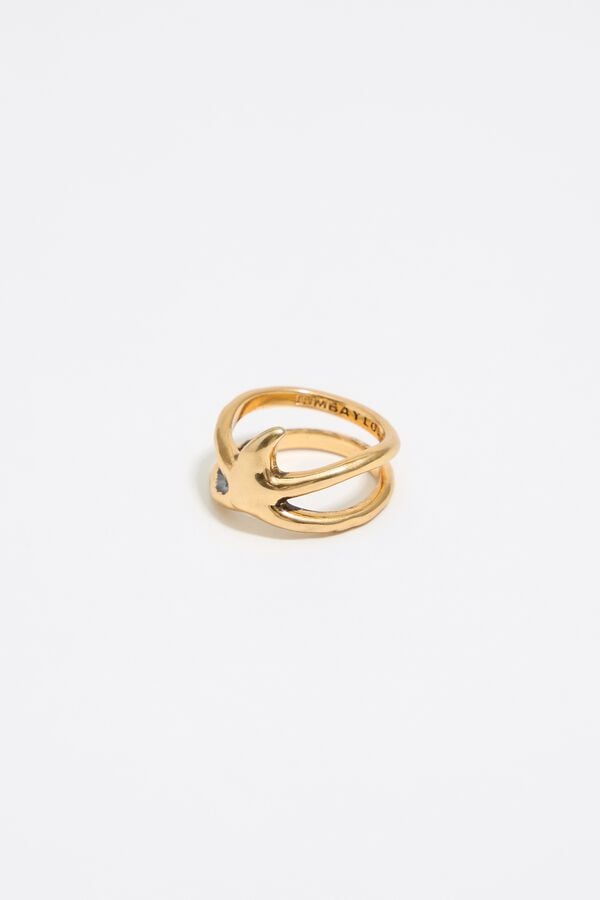 bimba & lola Ring ster structuur goudkleurig