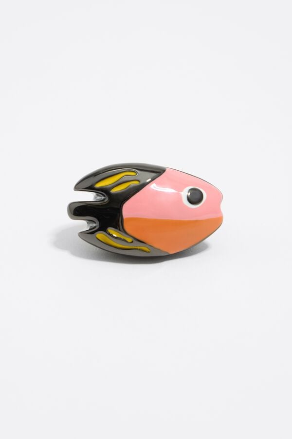 Bimba & Lola Ring Vis Roze En Zwart