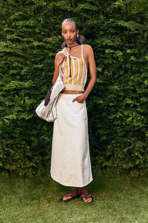 bimba & lola Rok A-lijn borduursel crème