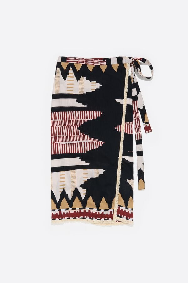bimba & lola Rok pareo ikat zwart