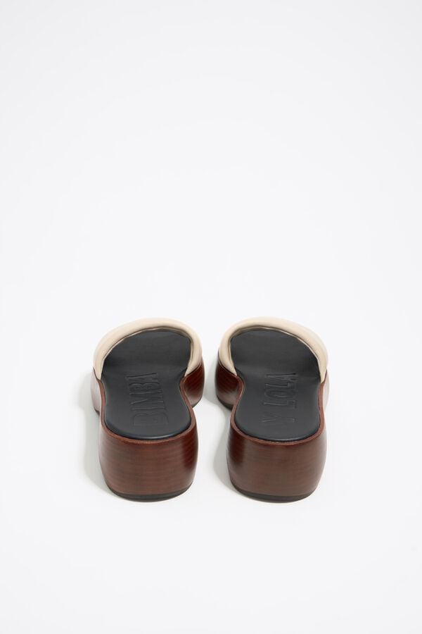 Bimba & Lola Sandaal Plateauzool Leer Wit