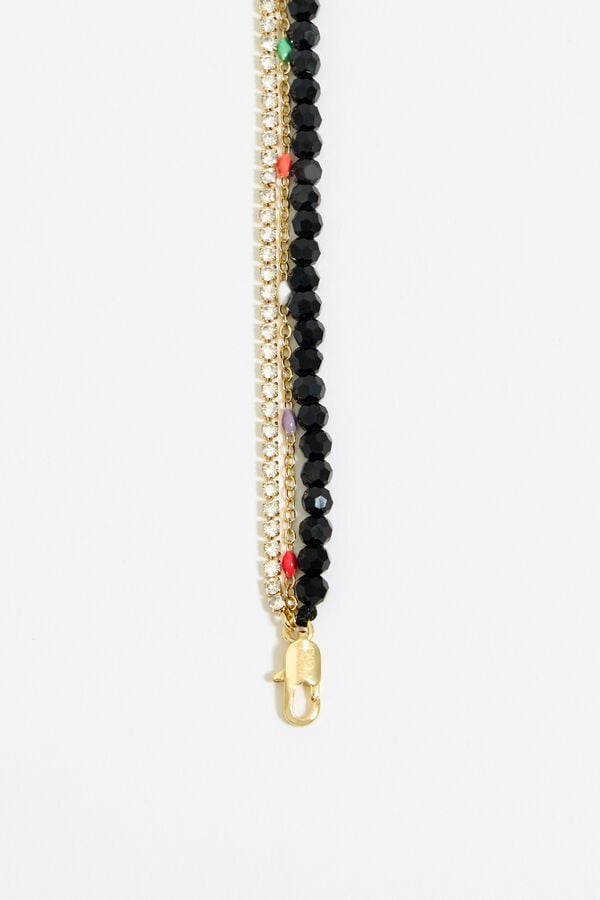 Bimba & Lola Schakelketting Kristallen Goudkleurig