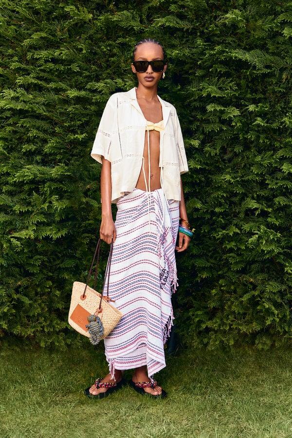 Bimba & Lola Shirt Met Strikken En Borduursel Crème