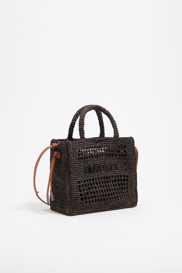 bimba & lola Shopper klein raffia chocolade