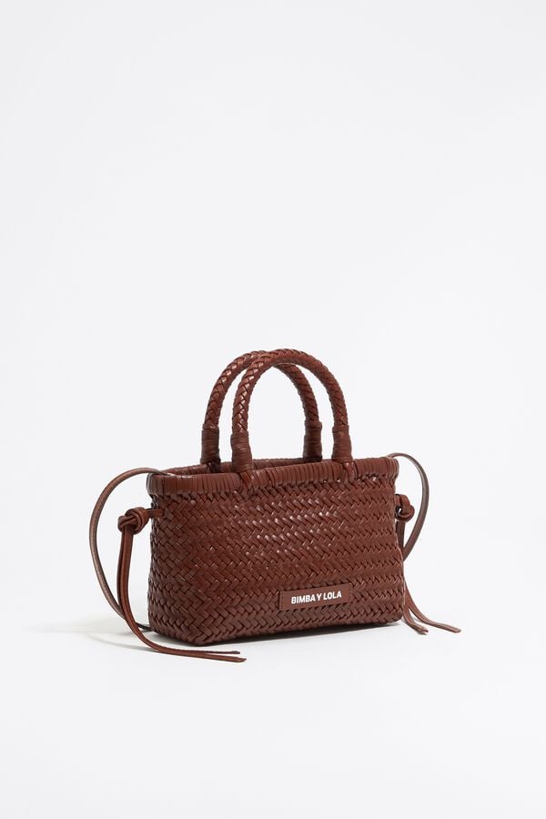 bimba & lola Shopper mini leer walnoot