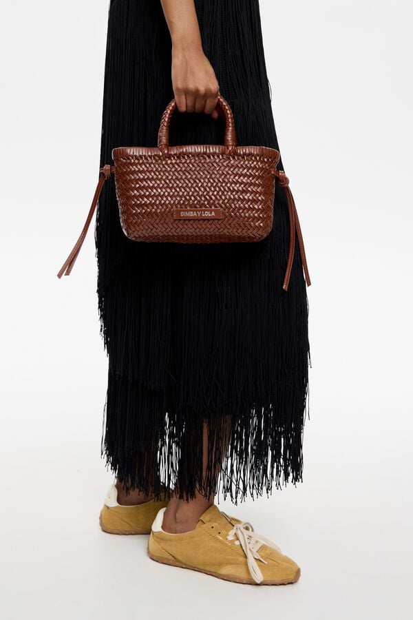 bimba & lola Shopper mini leer walnoot