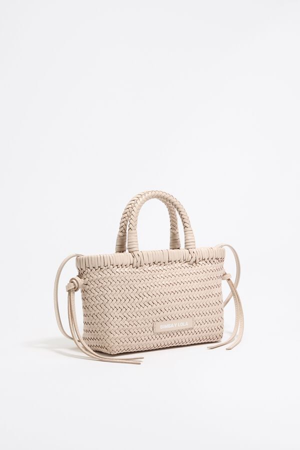 bimba & lola Shopper mini leer zand