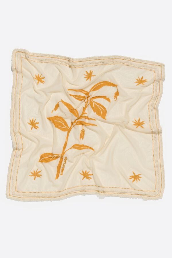 Bimba & Lola Sjaal Mesh Palmboom Geborduurd