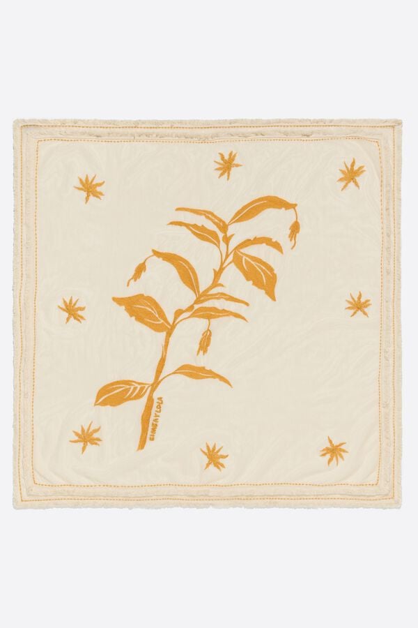 bimba & lola Sjaal mesh palmboom geborduurd