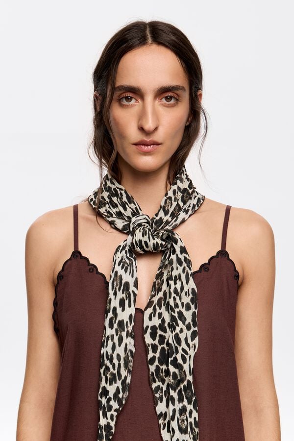 Bimba & Lola Sjaaltje Luipaard Ivoorwit