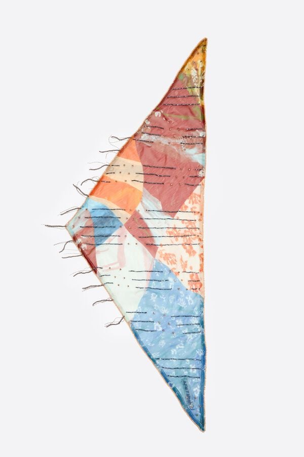 bimba & lola Sjaaltje patchwork oranje