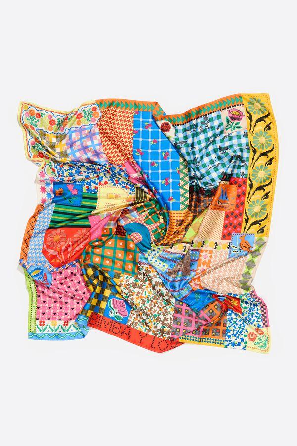 Bimba & Lola Sjaaltje Patchwork Print Veelkleurig