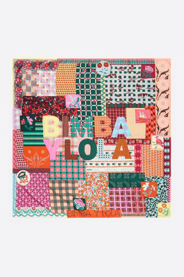 bimba & lola Sjaaltje patchwork print veelkleurig