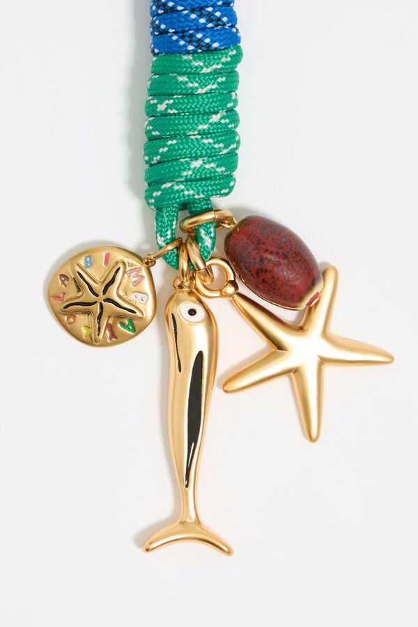 Bimba & Lola Sleutelhanger Geknoopt Touw Blauw