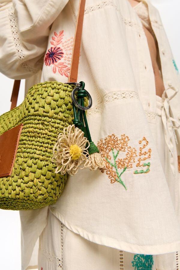 Bimba & Lola Sleutelhanger Van Raffia Papier Bloemen