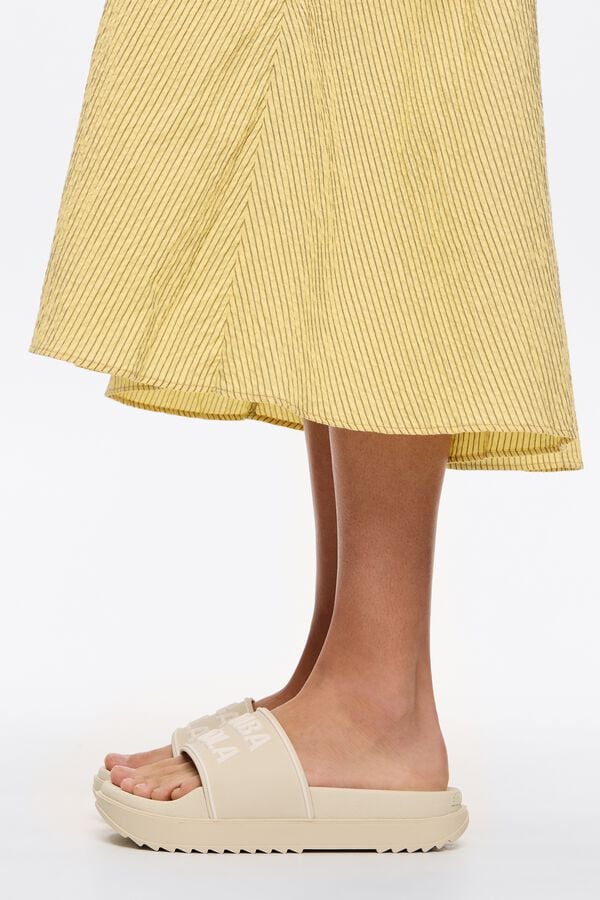 Bimba & Lola Slippers Plateauzool Beige