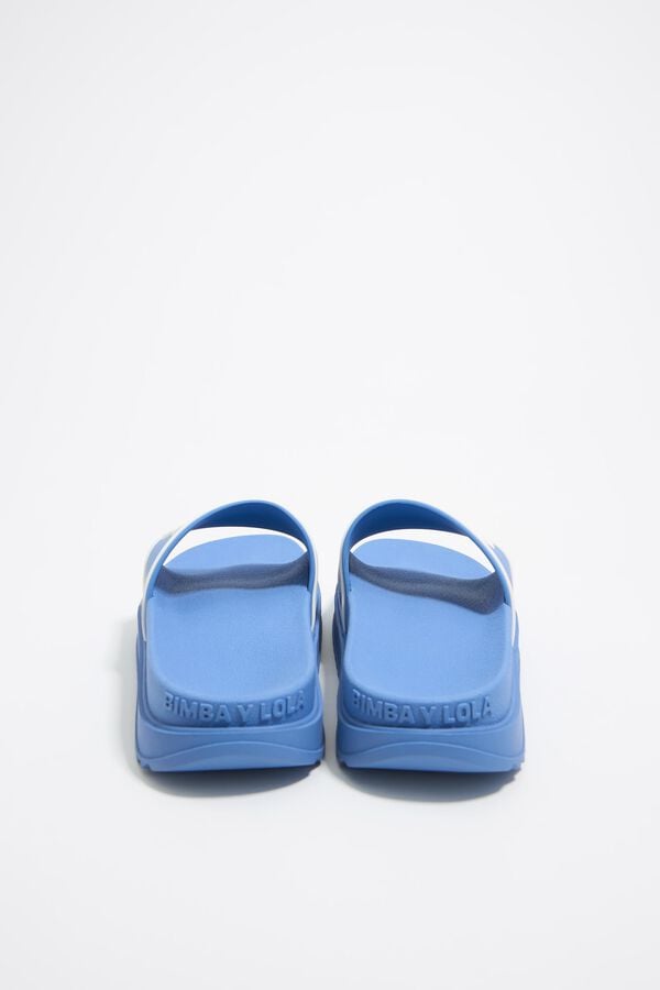 Bimba & Lola Slippers Plateauzool Blauw