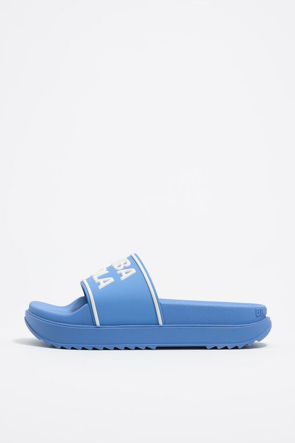 bimba & lola Slippers plateauzool blauw