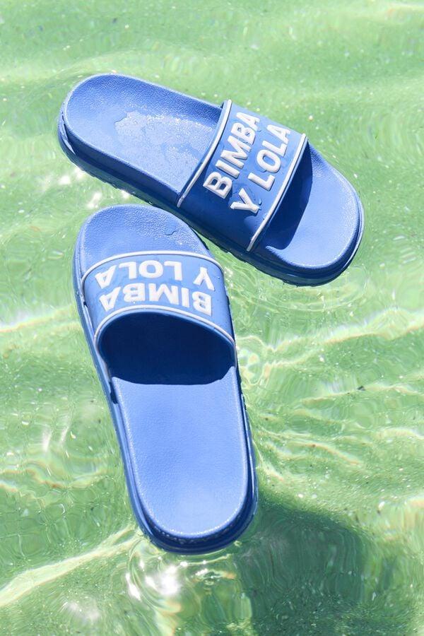 bimba & lola Slippers plateauzool blauw