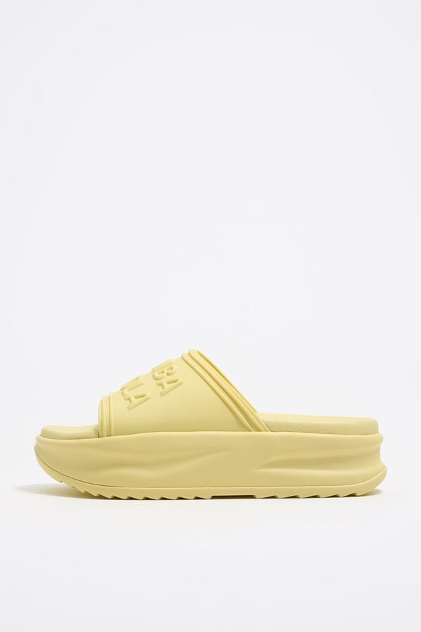 bimba & lola Slippers plateauzool geel