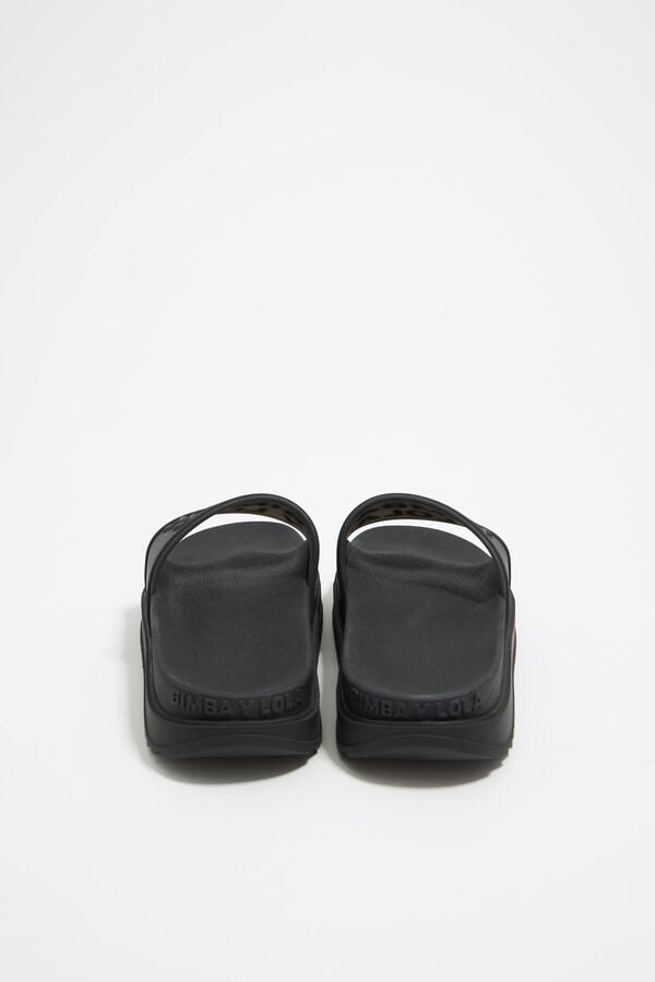 Bimba & Lola Slippers Plateauzool Zwart