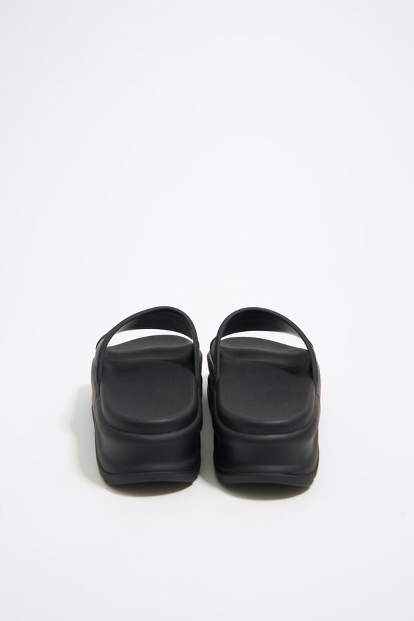Bimba & Lola Slippers Plateauzool Zwart
