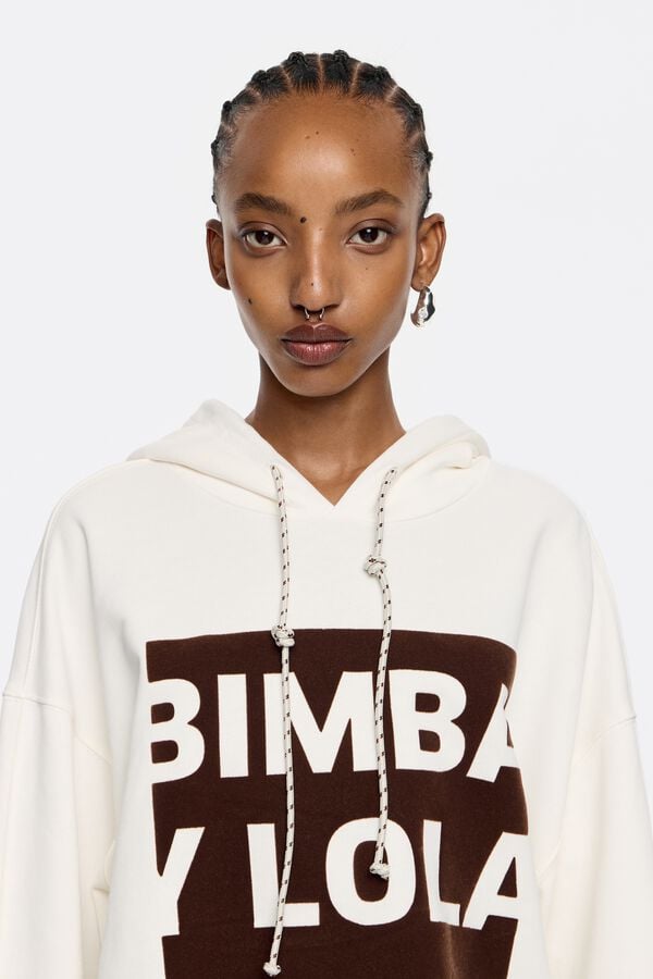 Bimba & Lola Sweatshirt Oversized Logo Wit