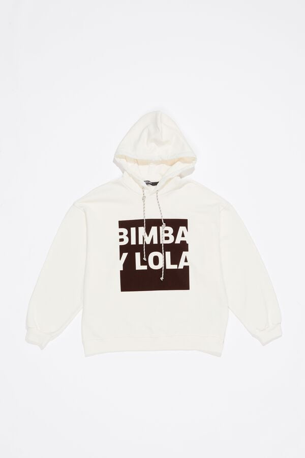 bimba & lola Sweatshirt oversized logo wit